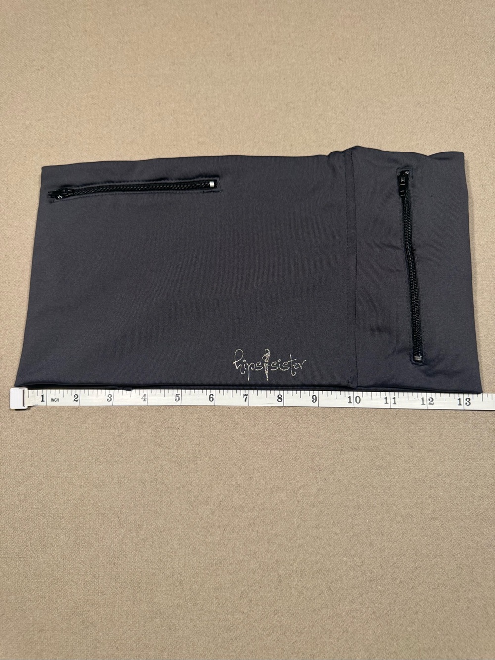 s Black Running Waist Belt with Zipper Pockets